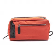 サルバトーレフェラガモSalvatore Ferragamo レザー切替ハンドバッグ 朱色