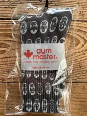 新品　gym master ジムマスター　モノクロ　覆面レスラー　クルーソックス　23-25 　男女共用　メンズ　レディース　ユニセックス　かわいい　面白い　お洒落　ハッピーペイント　プロレスラー　プレゼント　新入生　合格祝い