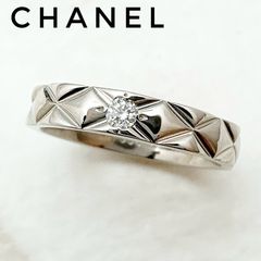 シャネル マトラッセ フルダイヤモンド リング 750 イエローゴールド