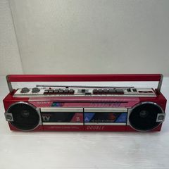 ソニー ラジカセ CFS-V11 オートリバース 昭和レトロ レッド SONY