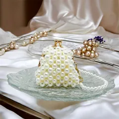 パールビーズがま口小物入れ