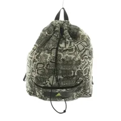 アディダス バイ ステラマッカートニー adidas by Stella McCartney リュックサック デイパック 総柄 巾着 黒 白 FJ9331 /MI