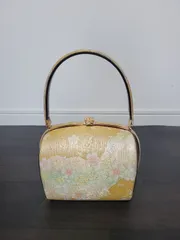 和装用バッグ  着物 小紋 訪問着 上品　結婚式　成人式　ゴールド