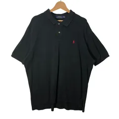 POLO Ralph Lauren ポロラルフローレン 半袖シャツ ポロシャツ ボタンダウンシャツ 赤ポニー刺繍 オーバーサイズ ベトナム製 XXLサイズ ブラック