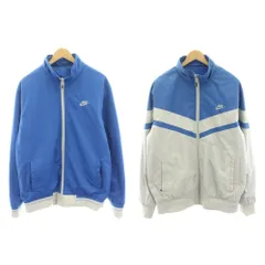 ナイキ NIKE ナイロンジャケット ブルゾン ジャンパー XXXL 青 ブルー ジップアップ リバーシブル ロゴプリント /HN