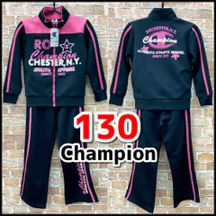 未使用品　Champion　チャンピオン　上下セット　ブラック×ピンク　130㎝　女の子　キッズ/子供　現状品　YMO3-032-08/60