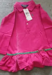 ポロ ラルフローレン キッズ ピンク ONE PIECE (長袖)