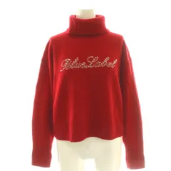 ブルーレーベルクレストブリッジ BLUE LABEL CRESTBRIDGE 24AW スーパーファインラム ニット セーター タートルネック 38 レッド /DF ■OS