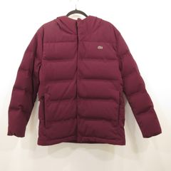 LACOSTE ラコステ ダウンジャケット フード付 Mサイズ ワインレッド 