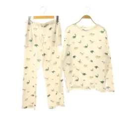 ジェラートピケ gelato pique ダイナソー柄ロンT パンツ セットアップ ルームウェア パジャマ F アイボリー マルチカラー /ES ■OS