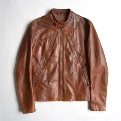 【希少/10SS】Maison Martin Margiela 【八の字 シングル ライダース 】 44 メゾンマルタンマルジェラ レザー ジャケット ここのえタグ 26010582のサムネイル