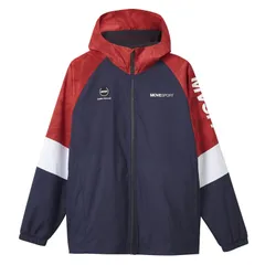 デサント(descente) ＨＥＡＴＮＡＶＩ ＴＯＵＧＨ 総柄フルジップフーディー トレーニング ウィンドブレーカー／シェルジャケット／コート (ST4FW、(RDNV)レッド×ネイビー
