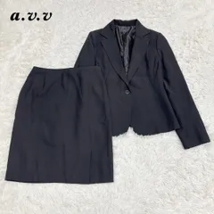 【美品】 a.v.v フォーマル スカートスーツ セットアップ 40 ブラック