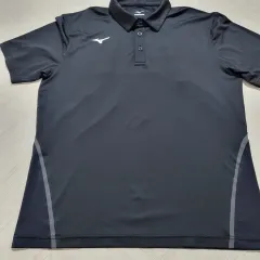 ミズノ ブラック 機能性 半袖 ポロTシャツ