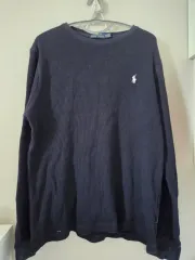 ポロ ワッフルプルオーバー ネイビー xl 100 年末 セール