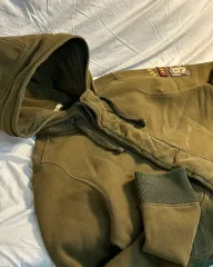 アバクロンビー ヴィンテージ カーキ フード ジップアップ