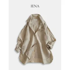 IENA イエナ ラミーリヨセル スリットシャツ 38 ベージュ 23SS