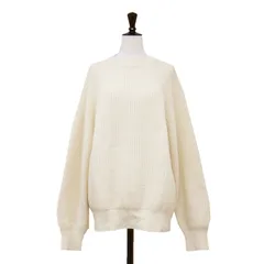 BEAUTY&YOUTH ビューティアンドユース ニット ホワイト 白 サイズ:FREE | 23秋冬 ウールフォックスブレンド アゼニットプルオーバー / セーター クルーネック ラグラン ワイド 長袖 ローゲージ | 【レディース】【中古】