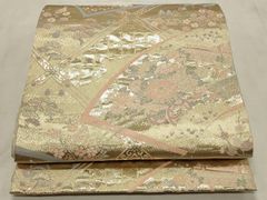 平和屋着物○本場琉球紅型 訪問着 松竹梅風景文 正絹 逸品 AAAZ0057zg