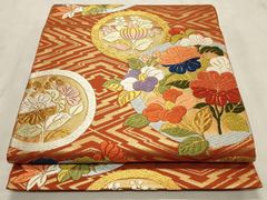 平和屋着物○本場琉球紅型 訪問着 松竹梅風景文 正絹 逸品 AAAZ0057zg