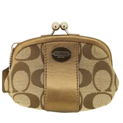 コーチ COACH シグネチャーロゴ がま口 コインケース レディース 表記無 