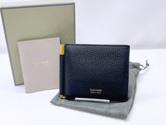 エルメス ポーカーGM ネイビー マネークリップ グリーン 二つ折り財布 