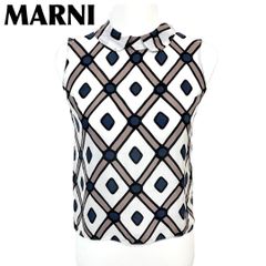 MARNI マルニ 花柄 フレア ノースリーブブラウス チュニック 42 - メルカリ