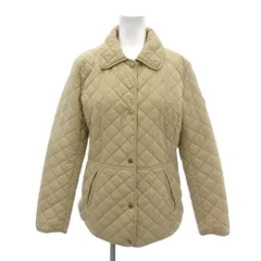 ローレンラルフローレン LAUREN RALPH LAUREN キルティングジャケット XS 中綿 レギュラーカラー ロゴ ベージュ /NU ■GY18