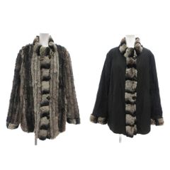 Mayu【美品】バーシブル シルク×レッキス ラビットファー ジャケット M 