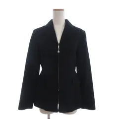 トラサルディ TRUSSARDI ウールジャケット ジップアップ 無地 アンゴラ 黒 ブラック 40 ■ECD001のサムネイル