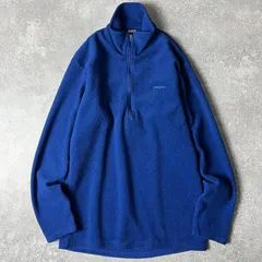 90s 96年製 USA製 Patagonia ハーフジップ キャプリーン フリース 長袖 Tシャツ S / 90年代 アメリカ製 オールド パタゴニア ロンT CAPILENE ブルー