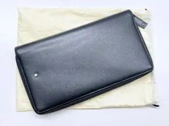 MONTBLANC　モンブラン　マイスターシュテック　ラウンド　オーガナイザー　長財布　レザー　黒のサムネイル