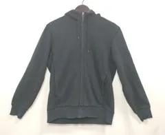 【217068】UNIQLO ユニクロ  パーカー　スウェット　フード付き　フルジップ　裏ボア　長袖　　M メンズ  ・ ブラック