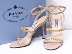 【169022】PRADA プラダ  ストラップサンダル　スタッズ  37 CIPRIA