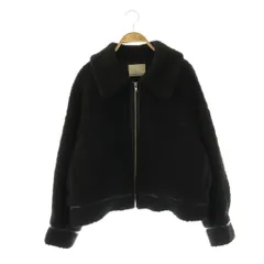 ガリャルダガランテ GALLARDAGALANTE ネイビー NAVY ボアジャケット ジップアップ F ブラック /DO ■ECB001