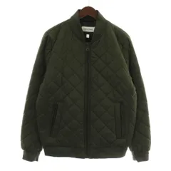 カルバンクライン CALVIN KLEIN 中綿ジャケット ブルゾン アウター キルティング ジップアップ ロゴ S カーキ CM008986 /XZ ■GY19