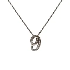 YUKIZAKI K18WG NO.9 0.18 Diamond Pendant Necklace ダイヤモンド ペンダント ネックレス F F レディース