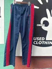 USA製　adidas 紺色 コットントラックパンツ　ジャージ　ラインパンツ