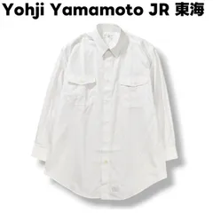 【新品未使用】 ヨウジヤマモト Yohji Yamamoto Central Japan Railway Company Uniform JR 東海 制服 長袖 シャツ レギュラーカラー ラウンドヘム M 78 ホワイト メンズ
