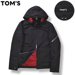 일본제 톰스 TOM's 푸데트 나일론 재킷 파커 지퍼 업 틴 스트랩 윈드 브레이커 안감 메쉬 48 블랙 x 레드 카 용품 자동차 어패럴 맨즈