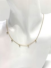 K18 ラボグロウンダイヤ ステーションネックレス D1.11ct - メルカリ