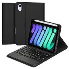 iPad mini 7 キーボードケース iPad mini6/mini (A17 Pro)兼用キーボード付きケース タッチパッド搭載 apple pencil充電・収納対応 全面保護 ブラック