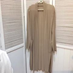 未使用☆ SPECCHIO スペッチオ 婦人 プリーツ ロングカーディガン  40 ベージュ