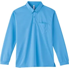 グリマー glimmer 4.4ドライボタンダウンL Sポロ スポーツ ポロシャツ (00314a-033)、サックス