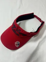 【221440】MASTER BUNNY EDITION マスターバニー  サンバイザー　帽子　ゴルフ　コットン100％　サイズFR レッド