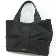 【三重本店】 中古 TOCCA | トッカ トートバッグ RIBBON KNOT TOTE ナイロンバッグ ブラック 【121】