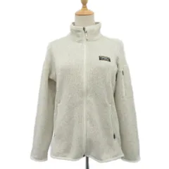 エルエルビーン L.L.BEAN セーターフリースフルジップジャケット S アイボリー スタンドカラー ジップアップ ミドル丈 /YS6 ■ECD001
