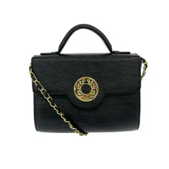 HANAE MORI ハナエモリ 2WAYハンドバッグ  サークル金具 HMロゴ レザー ヴィンテージ   ブラック レディース / 240001190978