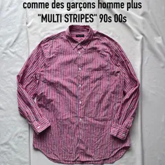 コムデギャルソンオムプリュス　comme des garçons homme plus シャツ　長袖　マルチストライプ　90s 00s