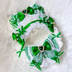 10cm～12cm用 ぬい服 ハンドメイド いつぬい ねこみみ 天使　緑